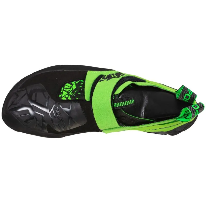Bota de escalada para hombre La Sportiva Skwama Vegan (Negro/Verde Flash)