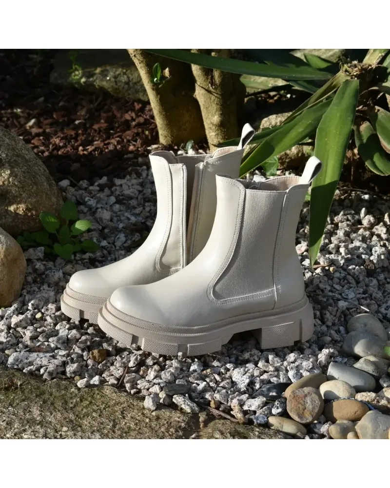 Bota militar CHELSEA EMMSHU KALI BEIGE