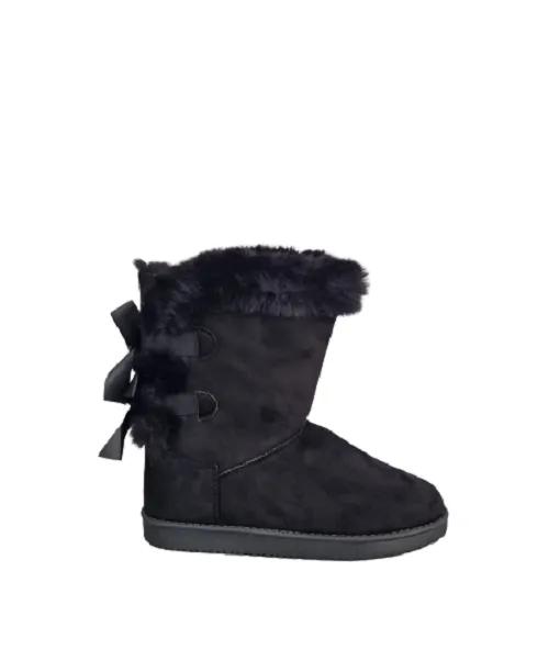 Botas Mujer Forradas de Invierno planas con Lazo