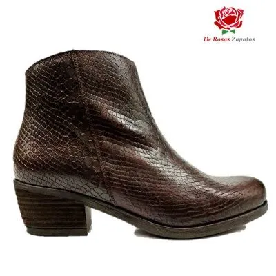 Botin cowboy mujer marron