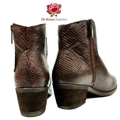 Botin cowboy mujer marron