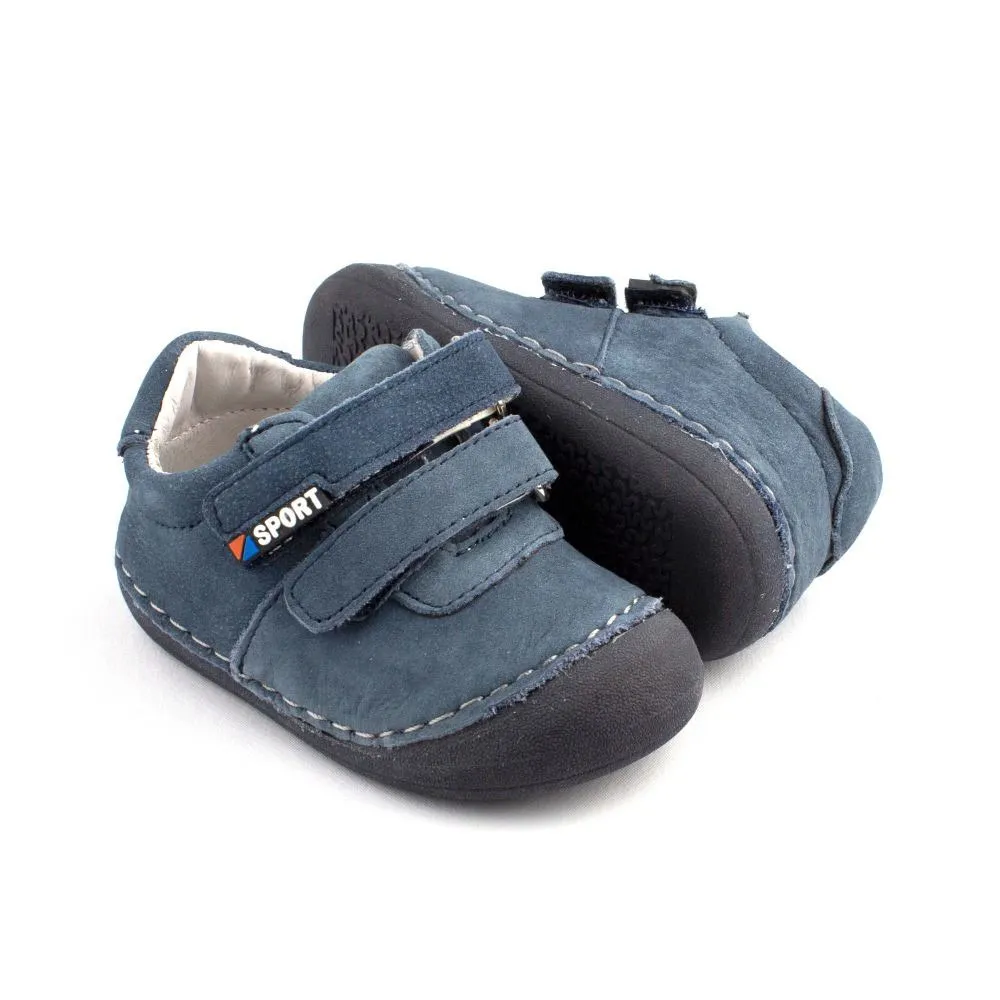 Botines Bebe Primeros Pasos Azul Marino Modelo Saturno