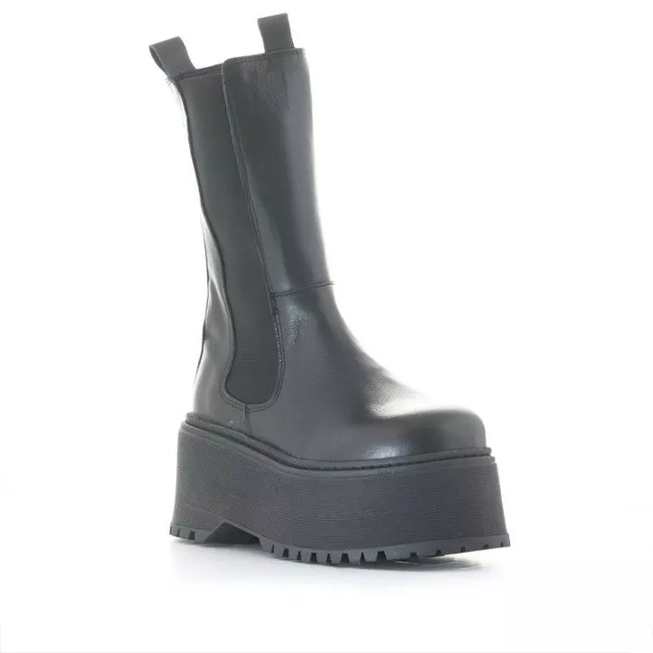 Botines plataforma Redlove frida negros de piel con suela track