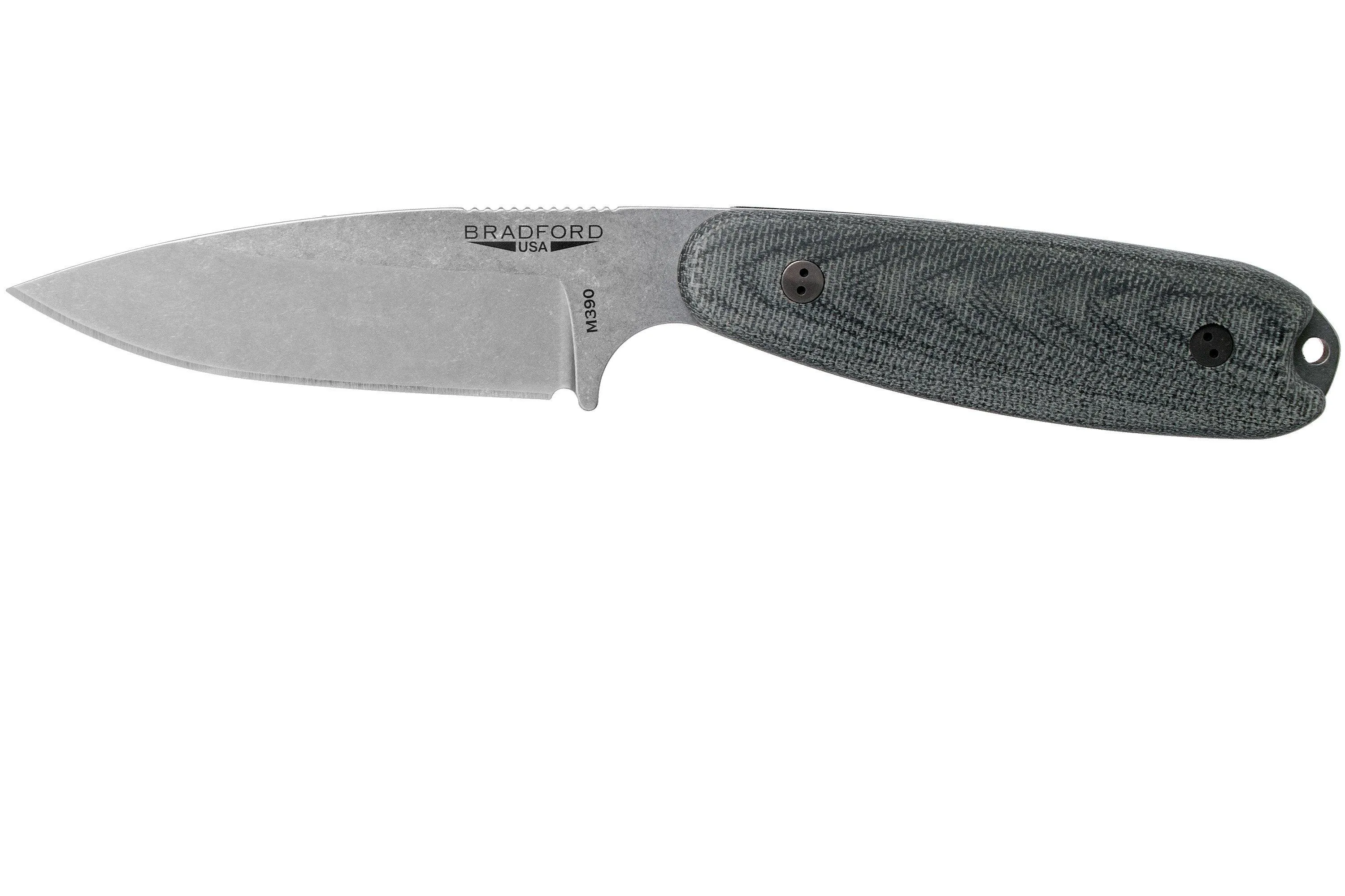 BRADFORD GUARDIAN 3.5, 3D BLACK MICARTA GUARDIAN 3.5 M390, SABRE STONEWASHED 35S101M390
