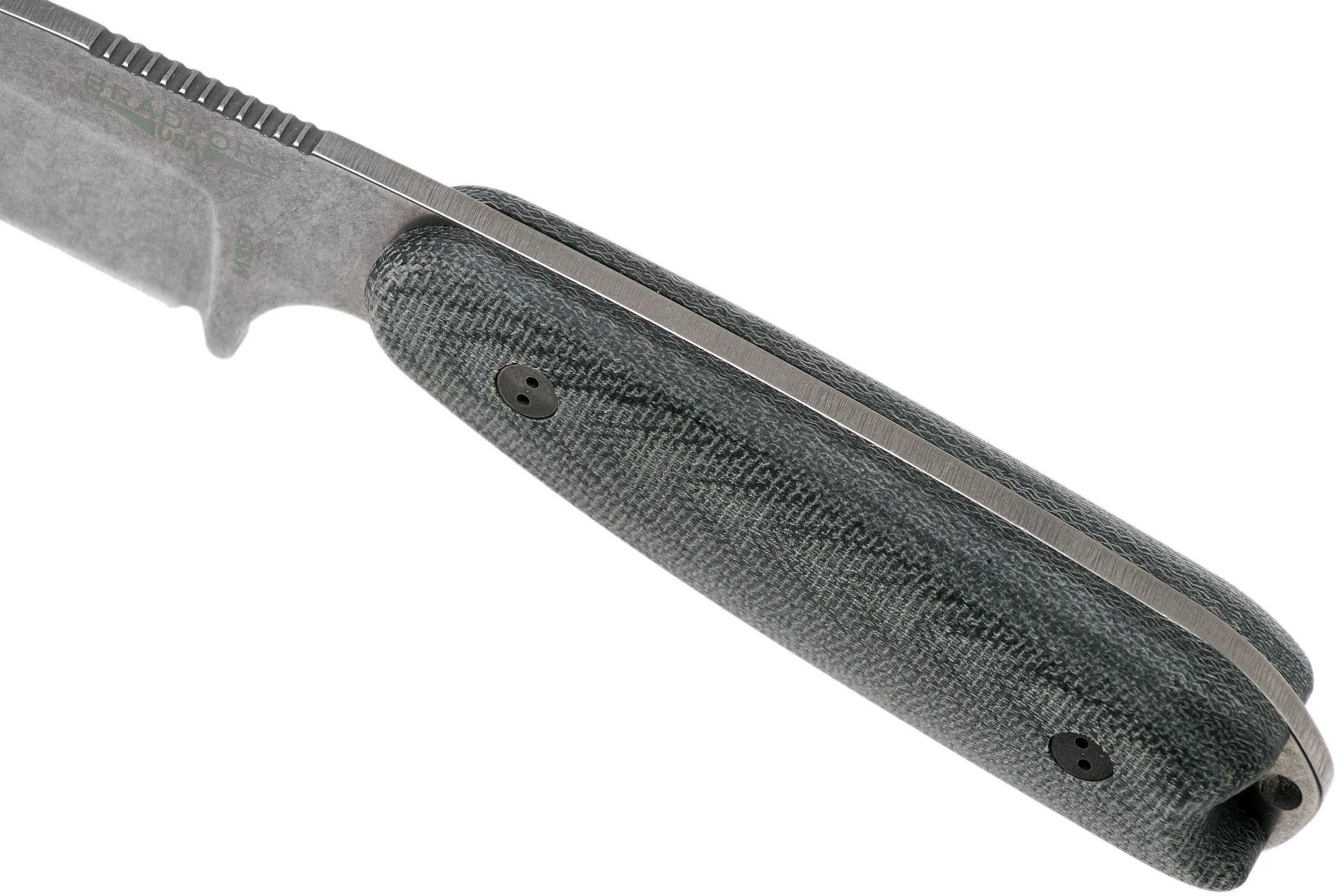 BRADFORD GUARDIAN 3.5, 3D BLACK MICARTA GUARDIAN 3.5 M390, SABRE STONEWASHED 35S101M390