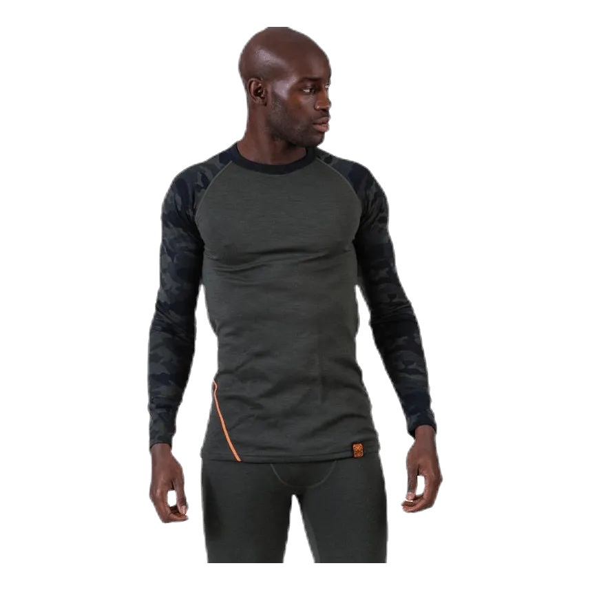 Bula Camo Merino Wool Crew Green