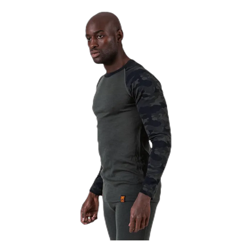 Bula Camo Merino Wool Crew Green