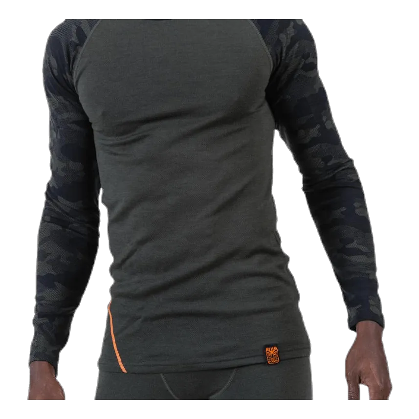 Bula Camo Merino Wool Crew Green
