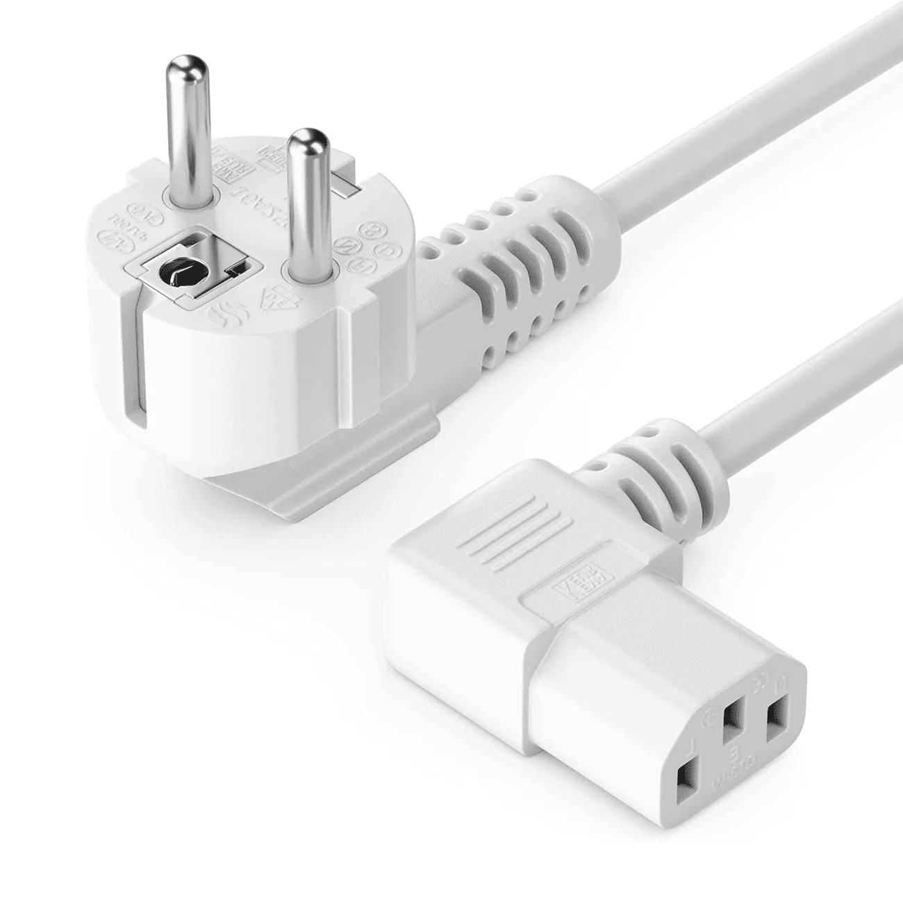 CABLE DE ALIMENTACION CPU CEE7/MC13/H ACODADO 2 M BLANCO