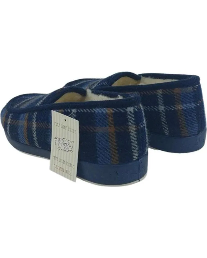 CALZADO DE CASA NORTEÑAS  DE HOMBRE ZAPATILLAS OTONO INVIERNO NORTENAS CUADROS 68527  MARINO