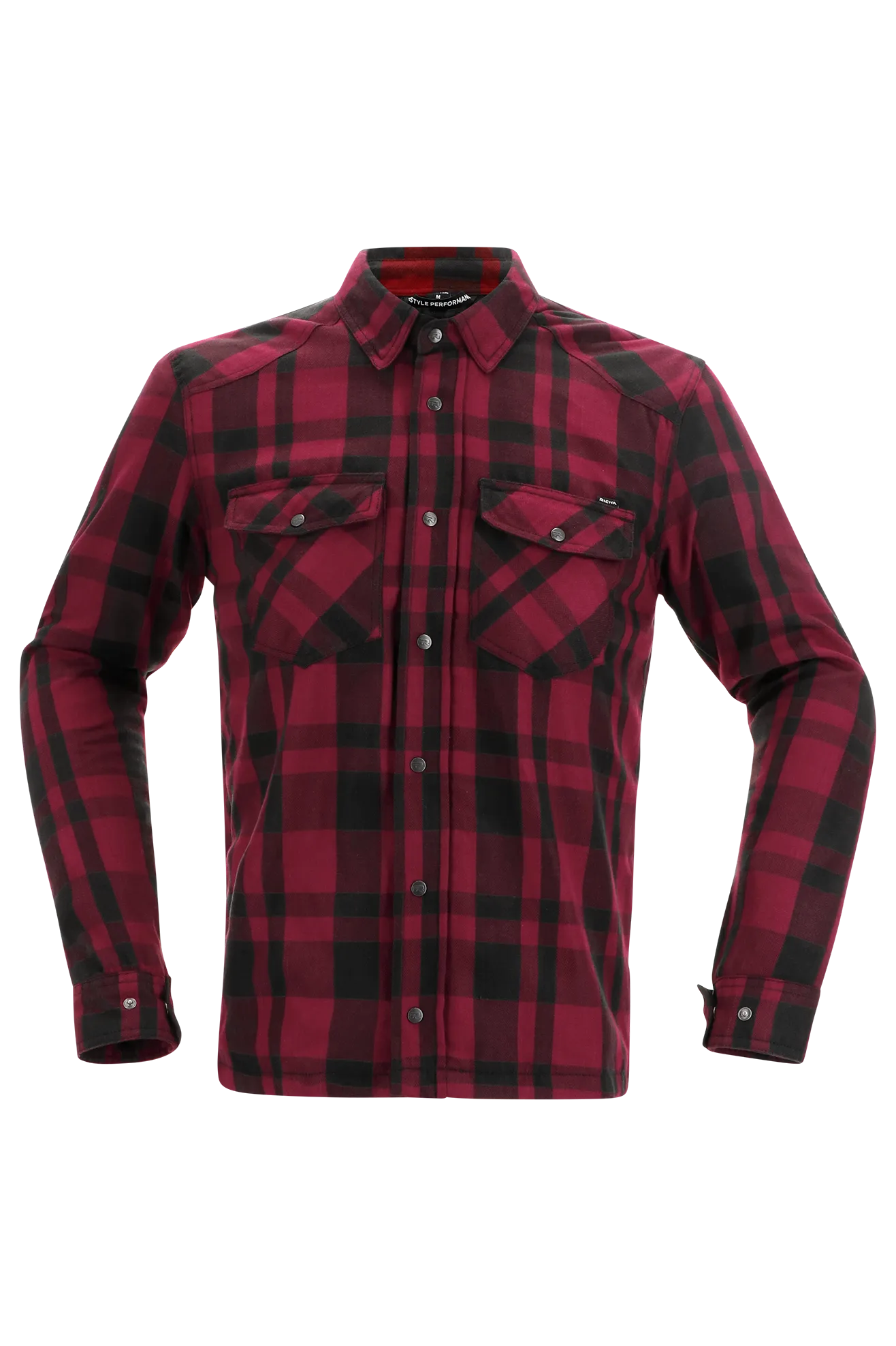CAMISA DE MOTO RICHA FOREST NEGROBURDEOS