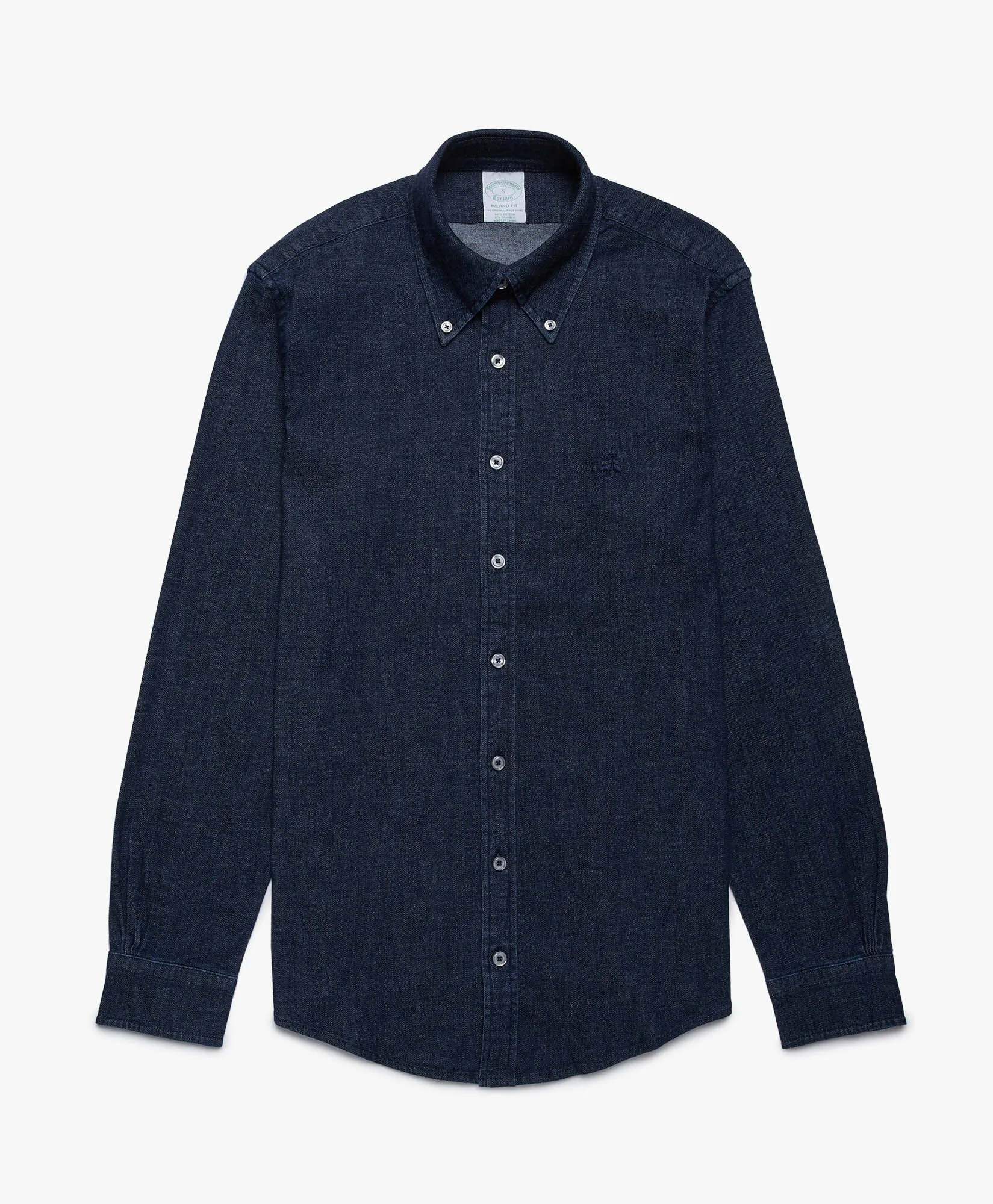 Camisa de sport corte slim Milano de denim y cuello button down