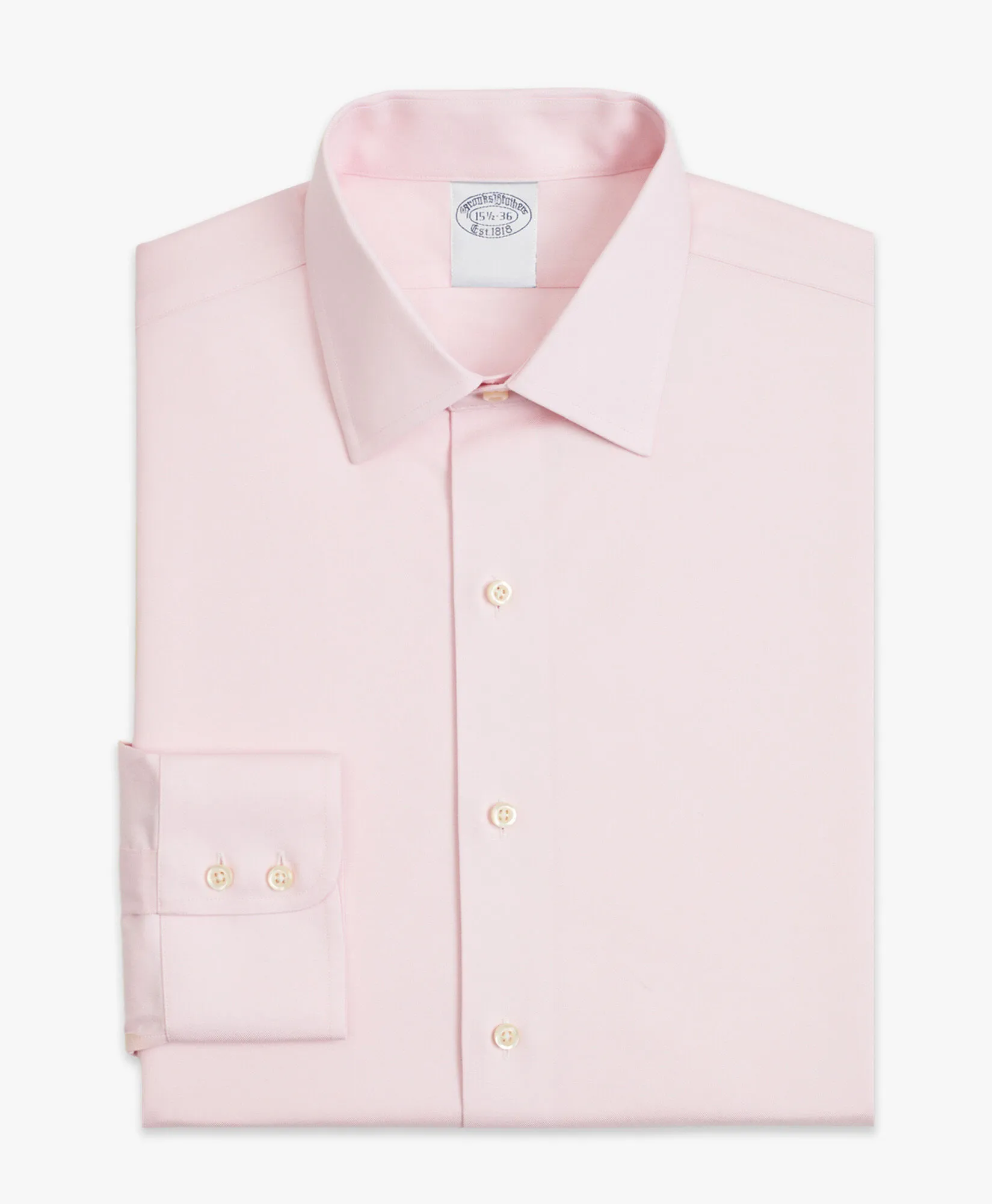 CAMISA DE VESTIR ROSA PASTEL DE CORTE SLIM NONIRON EN SARGA CON CUELLO AINSLEY