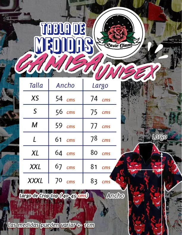 CAMISA DIABLOS MANGA LARGA  ROSIEGLAM