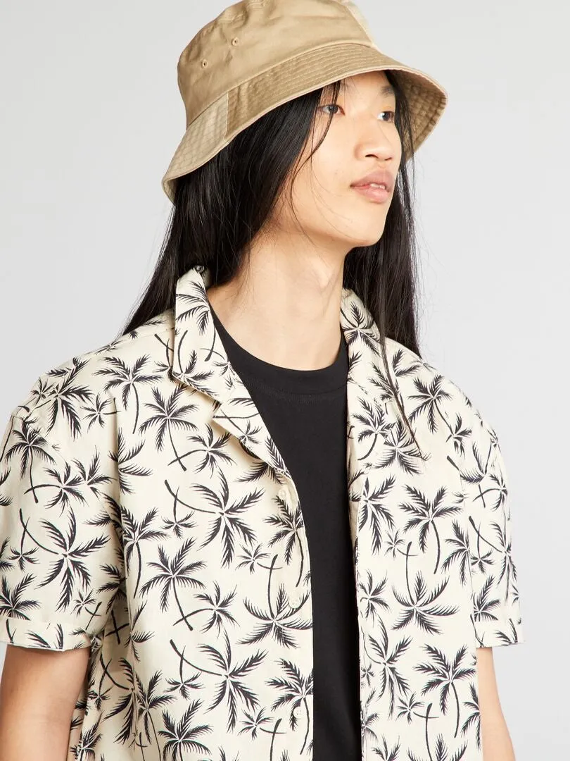 CAMISA ESTAMPADA  BEIGE