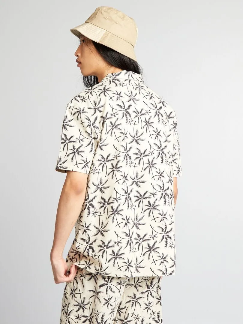 CAMISA ESTAMPADA  BEIGE