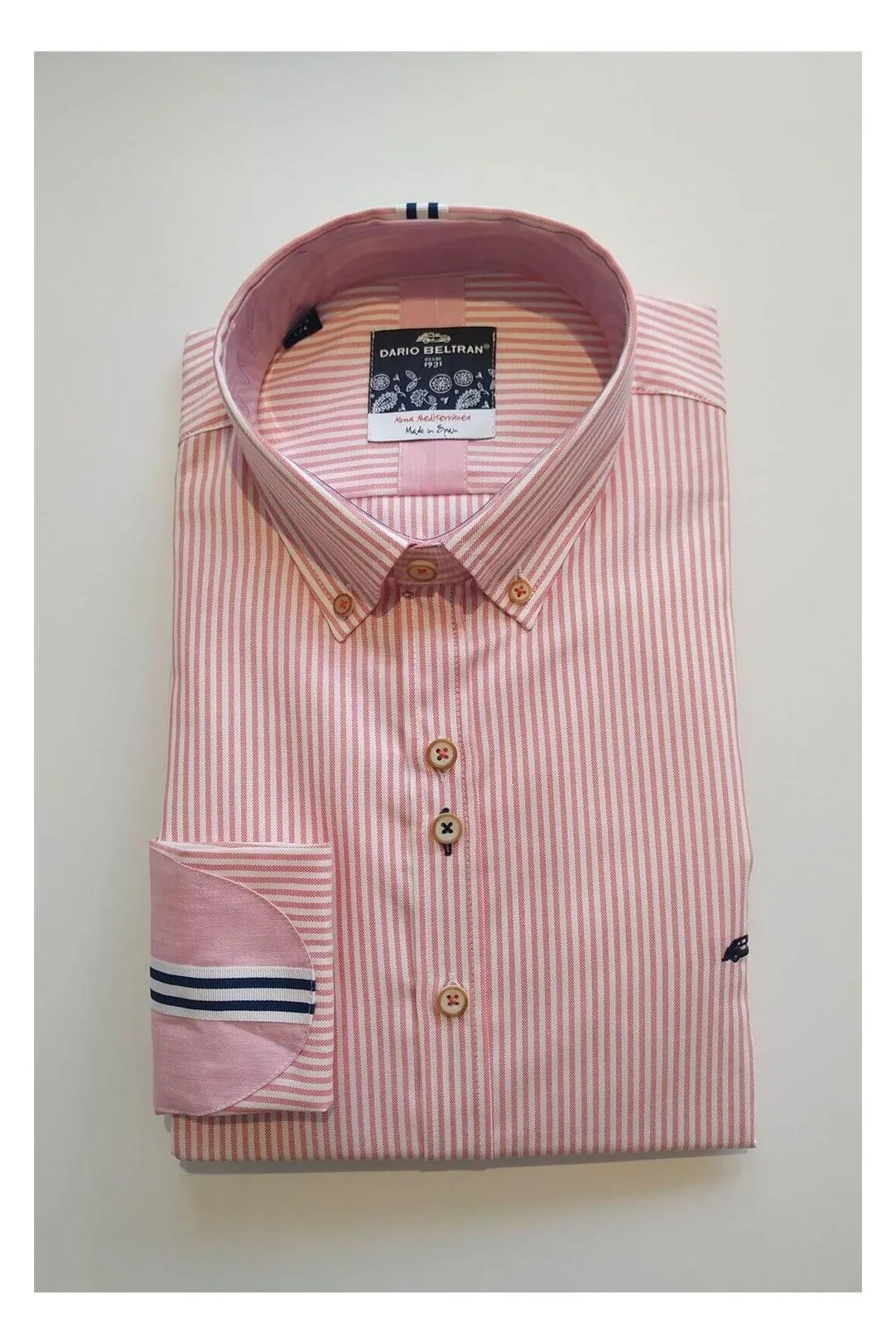 Camisa estampado rayas Cabrils rosa