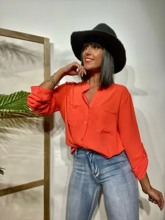 Camisa Fluida FLOSSIE Coral
