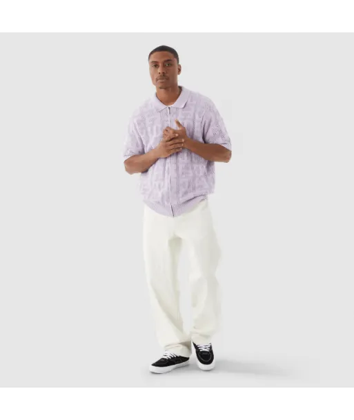 Camisa HUF Monogram Jacquard Zip Lavanda