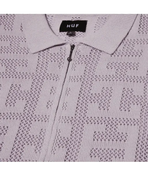 Camisa HUF Monogram Jacquard Zip Lavanda