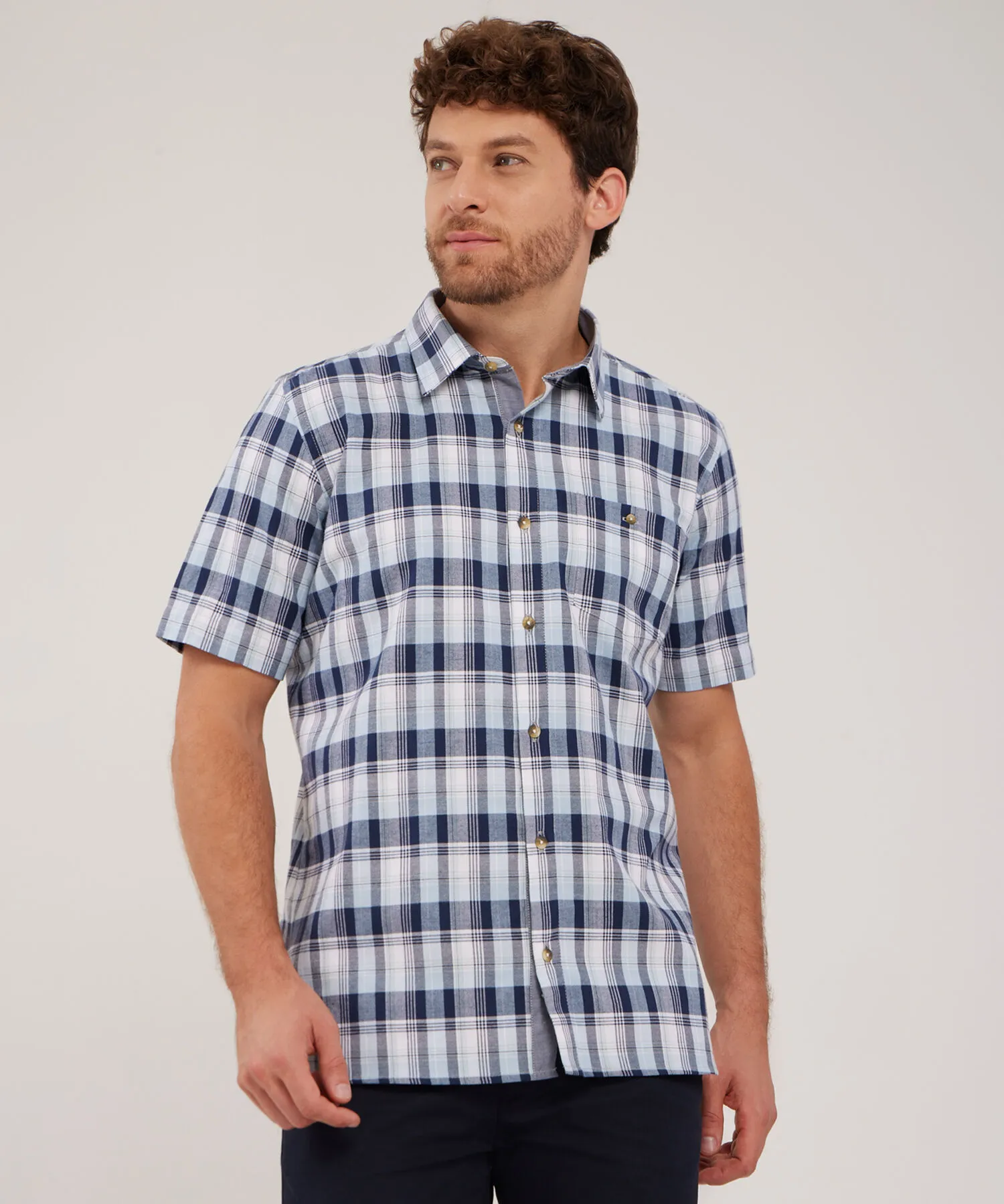 CAMISA MANGA CORTA CUADROS