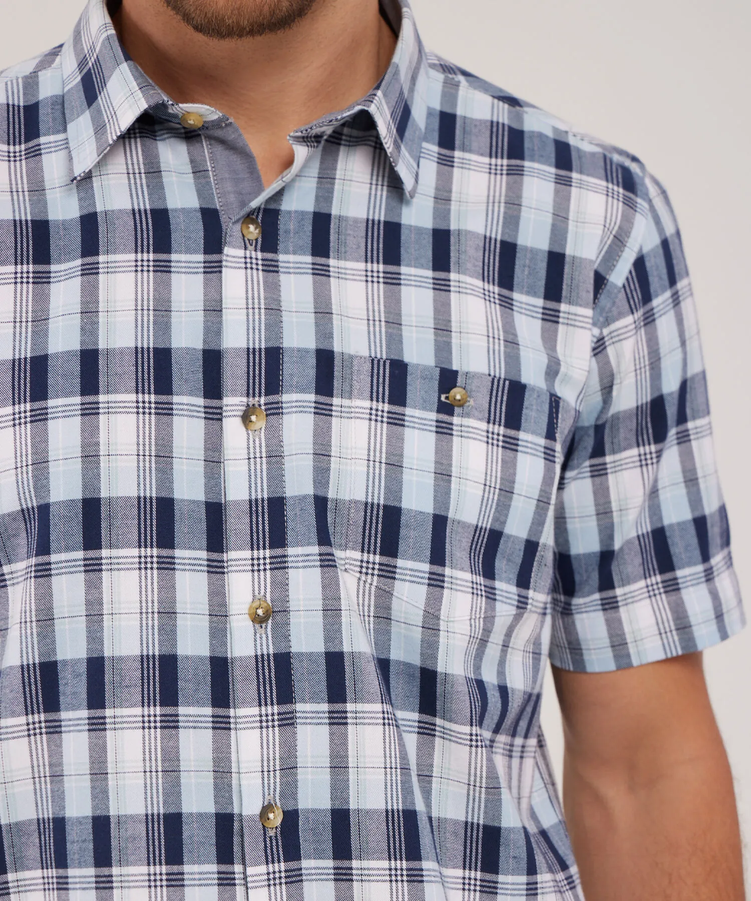 CAMISA MANGA CORTA CUADROS