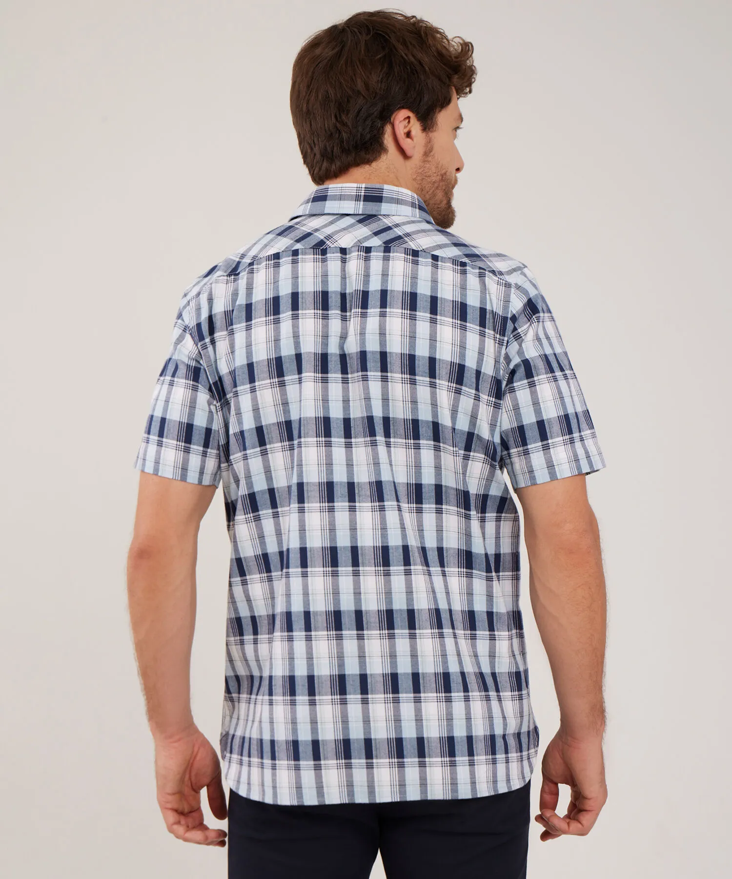 CAMISA MANGA CORTA CUADROS
