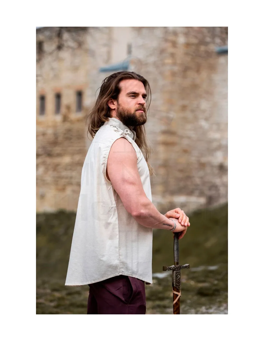 Camisa medieval Henn sin mangas