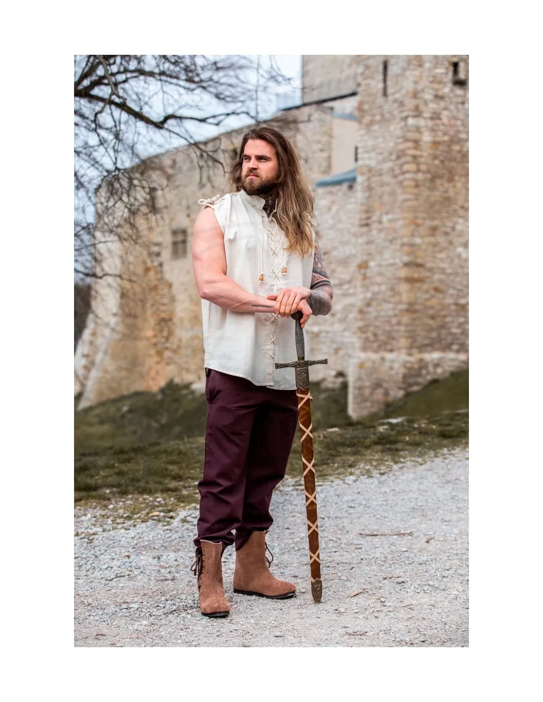 Camisa medieval Henn sin mangas