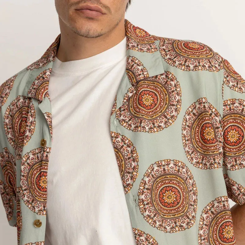 Camisa Rhythm: Dial Cuban SS Shirt (Sage)