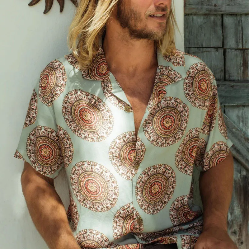 Camisa Rhythm: Dial Cuban SS Shirt (Sage)