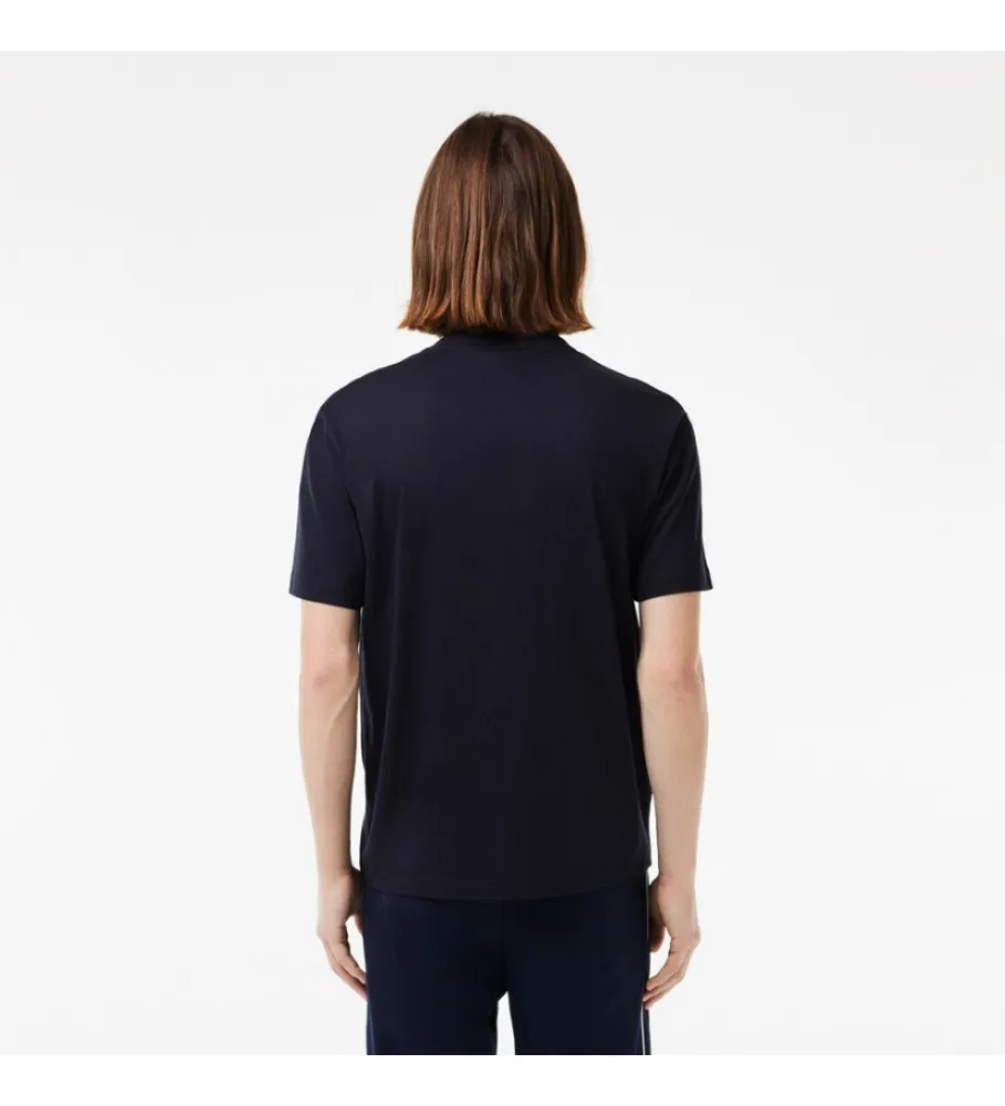 Camiseta con estampado a contraste marino