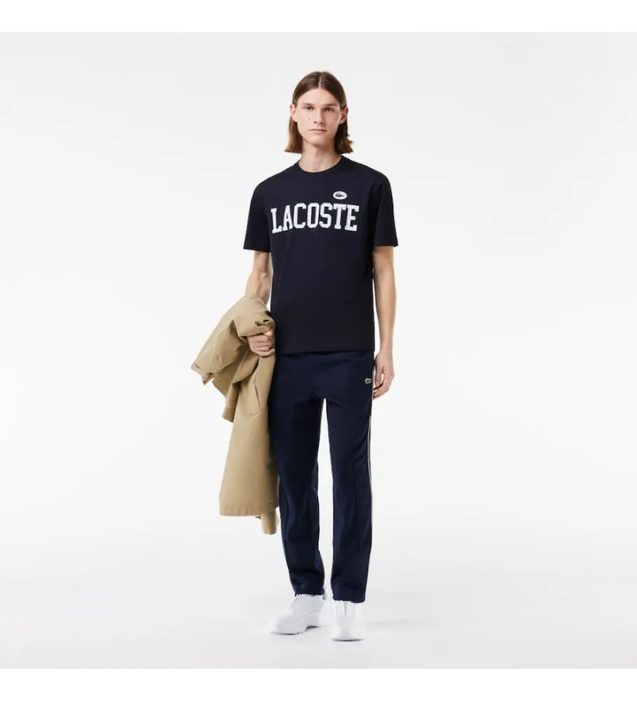 Camiseta con estampado a contraste marino