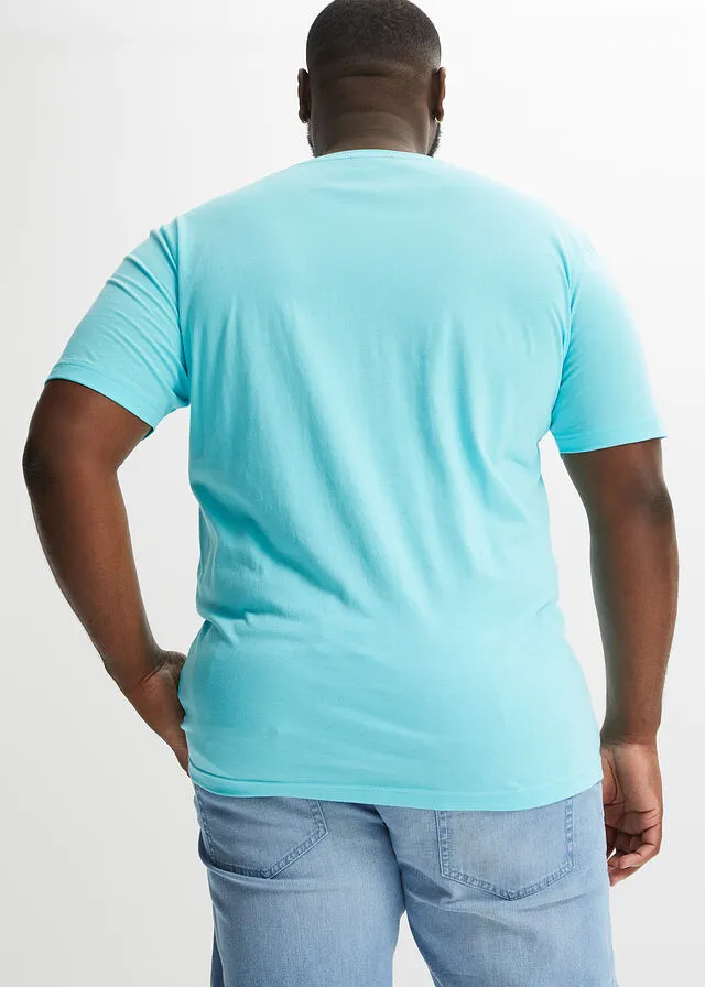 Camiseta con estampado gráfico informal y corte cómodo Celeste con estampado gráfico