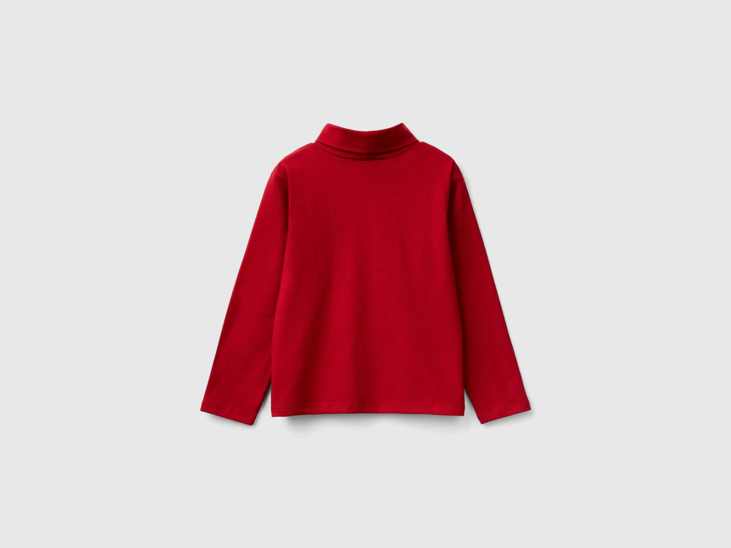Camiseta de cuello alto de algodón elástico
