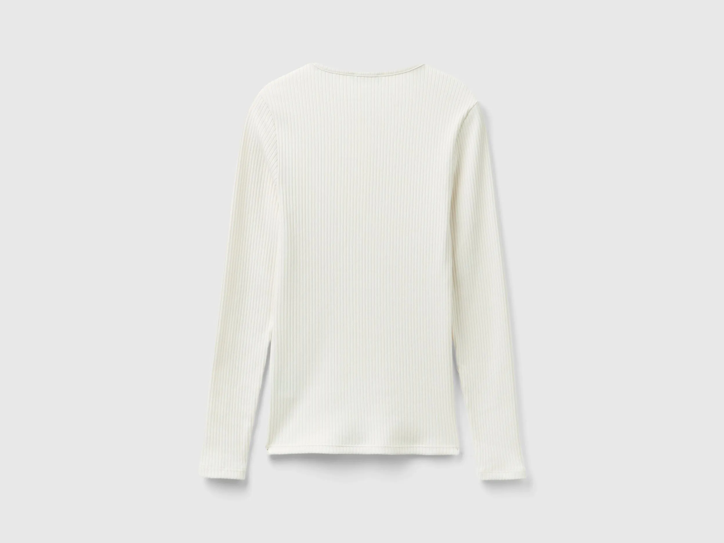 Camiseta de cuello tunecino de canalé