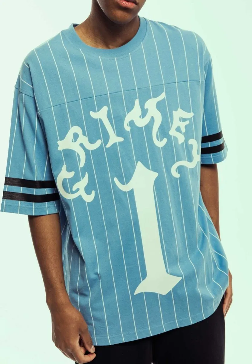 CAMISETA DE FOOTBALL GRIMEY CAUSING PANIC HEAVYWEIGHT  BLUE | SS24