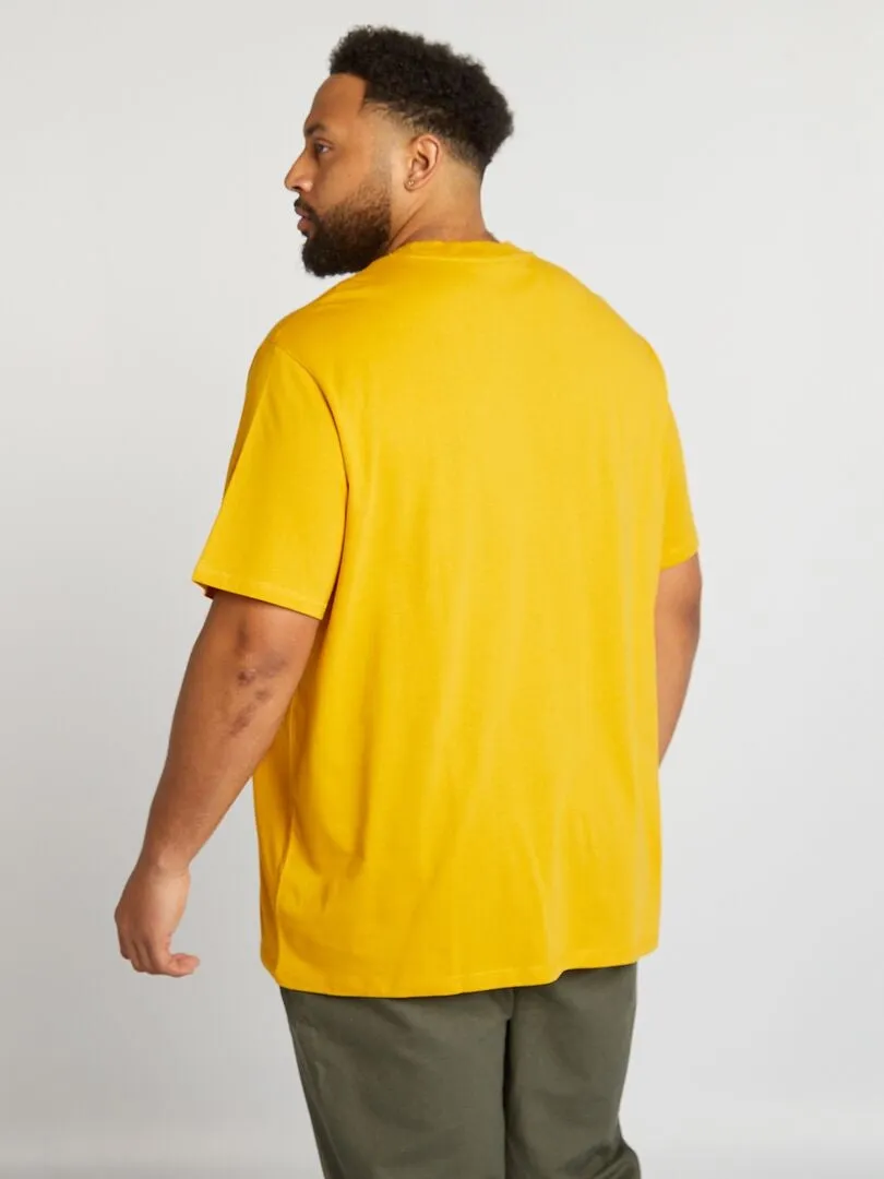 CAMISETA DE PUNTO LISA  AMARILLO