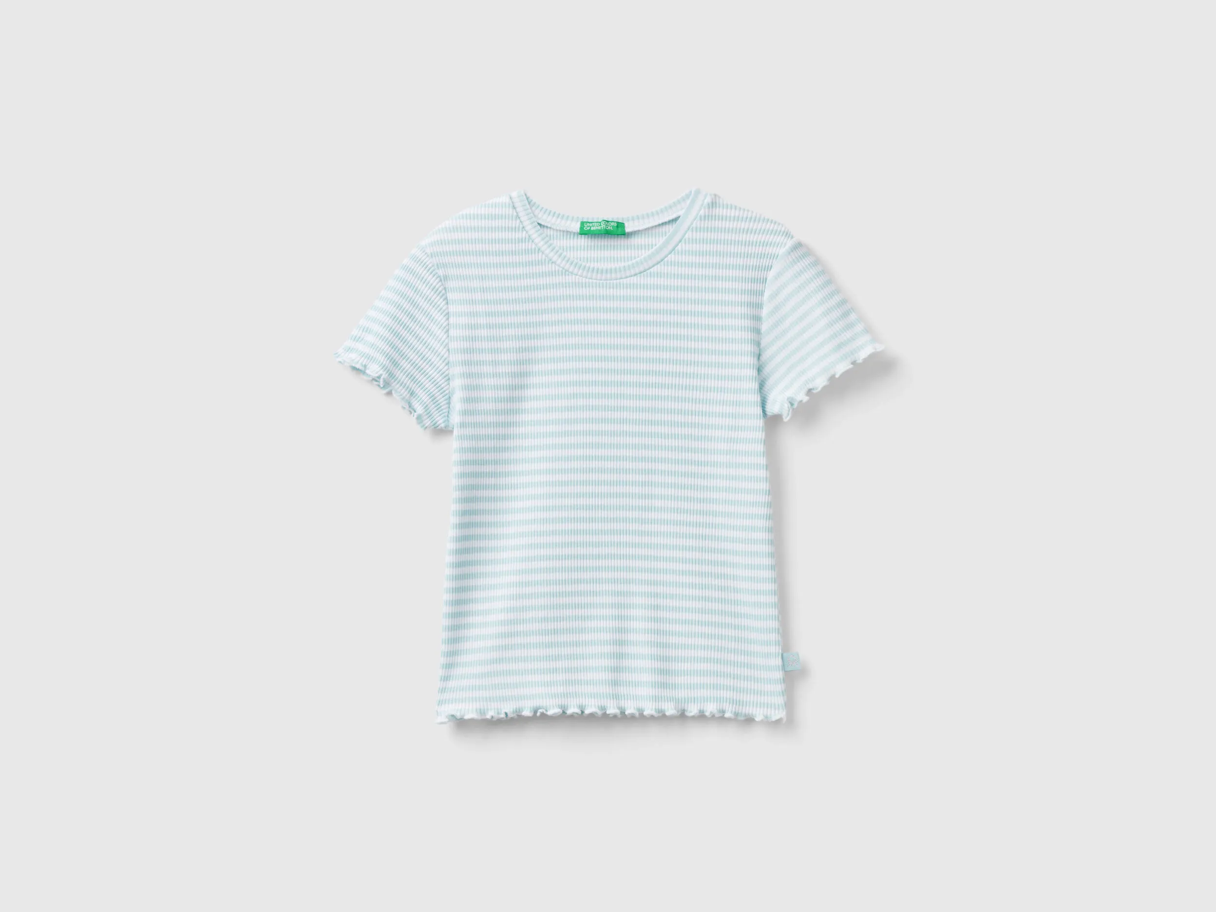 Camiseta de rayas de algodón elástico