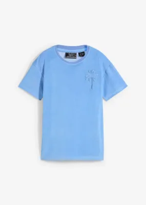 Camiseta de rizo para niños azul provenzal