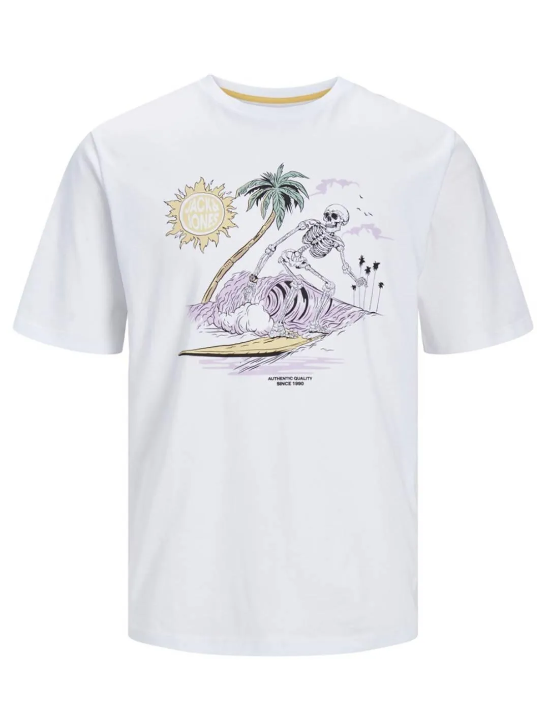 Camiseta Jack&Jones Zion blanco manga corta para hombre