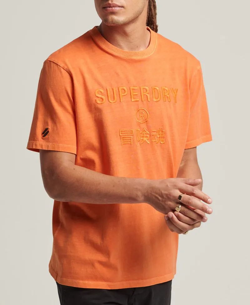 Camiseta Manga Corta Para Hombre Code Cl Garment Dye Loose Superdry 48243