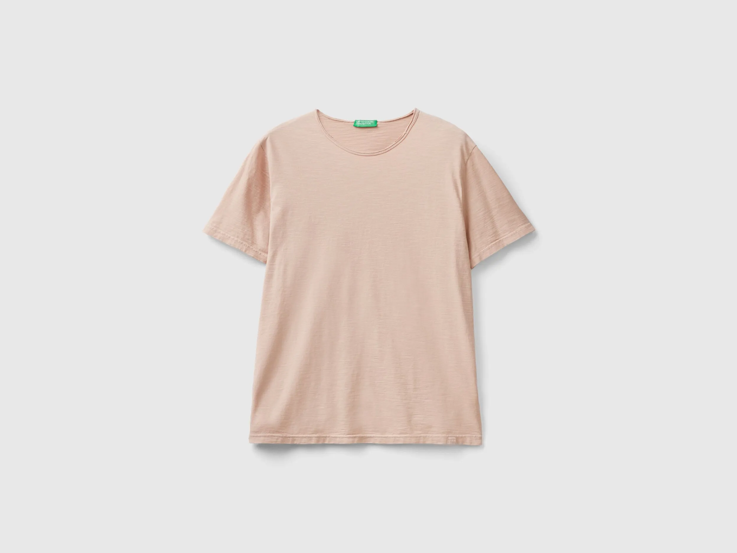 Camiseta rosa carne de algodón flameado
