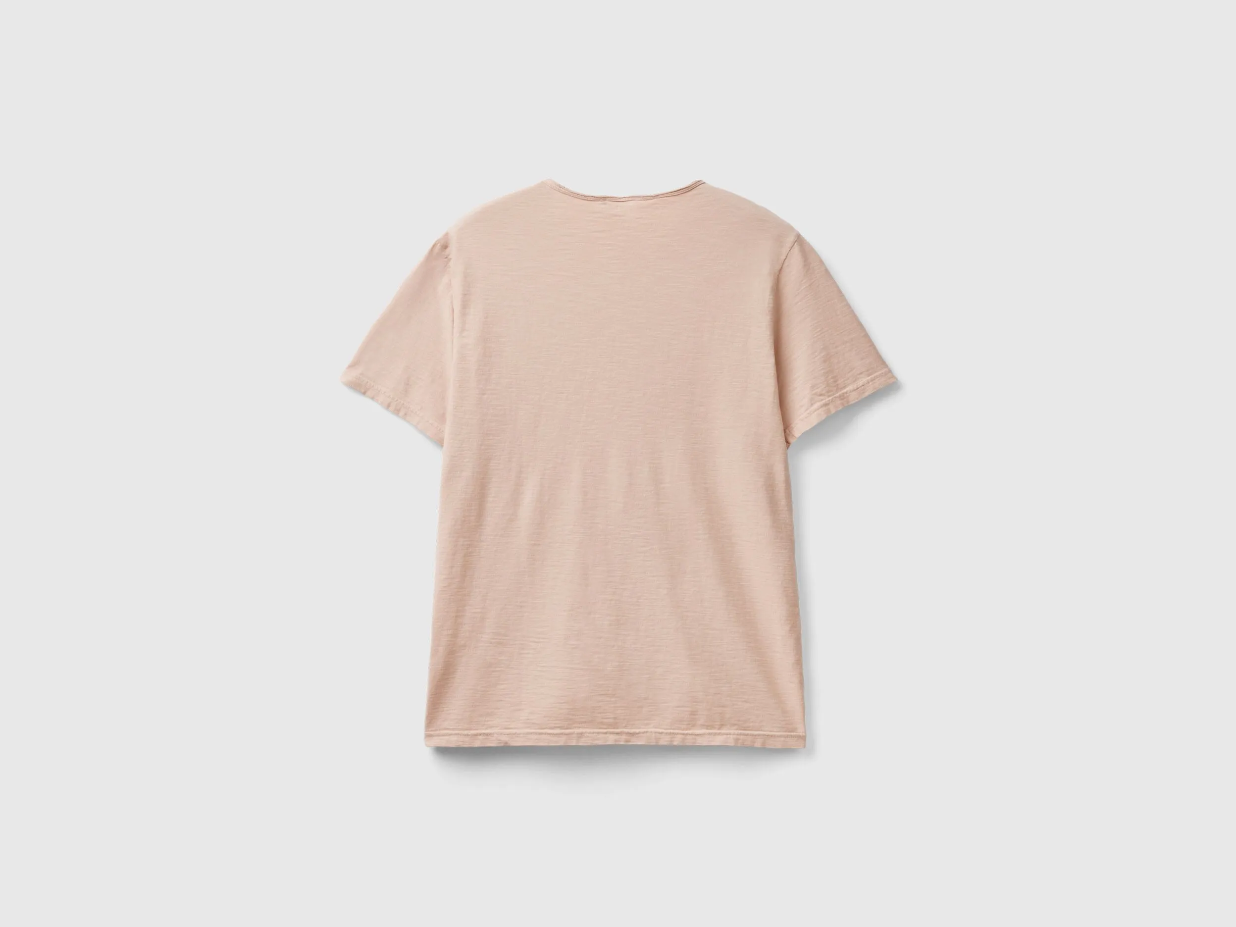Camiseta rosa carne de algodón flameado