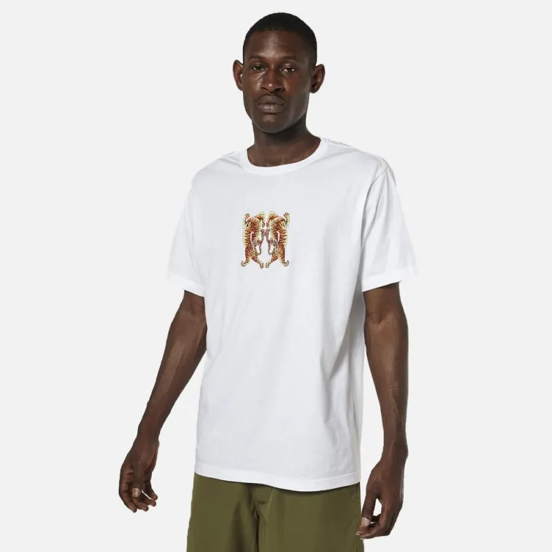 CAMISETAS MAHARISHI 2063WHITE HEART OF TIGERS EMBROIDERED TSHIRT