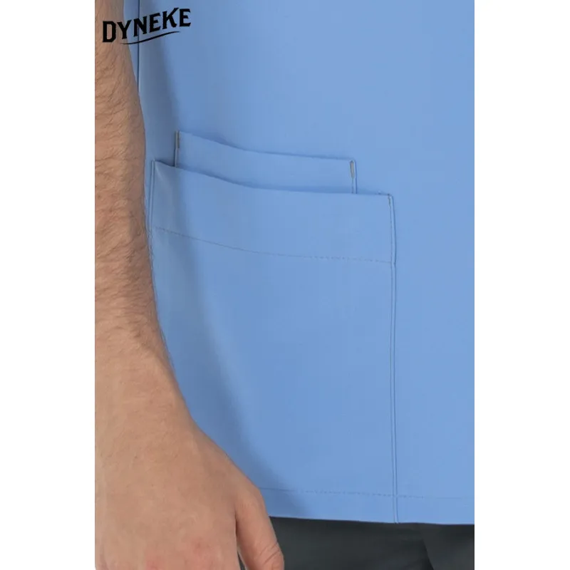 CAMISOLA PARA HOMBRE DE MICROFIBRA AZUL CON DETALLE GRIS  DYNEKE