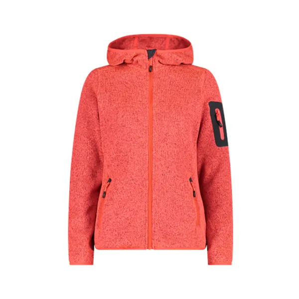 CAMPAGNOLO W KNITTED MELANGE HOODY FLEECE JACKET