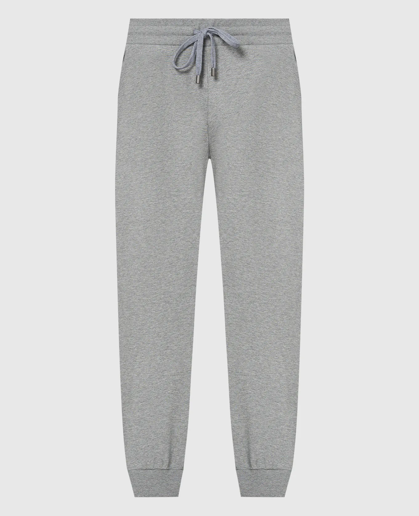 Canali Gray joggers with embroidery