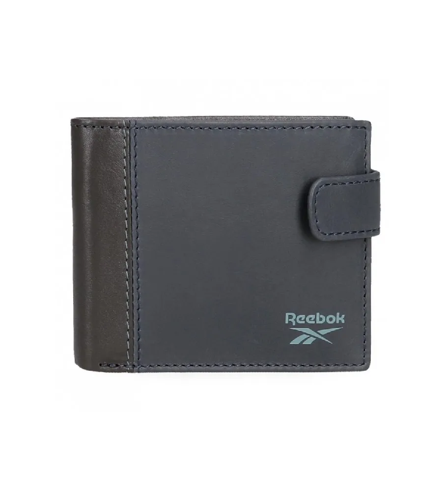 Cartera horizontal Division con cierre de click marino
