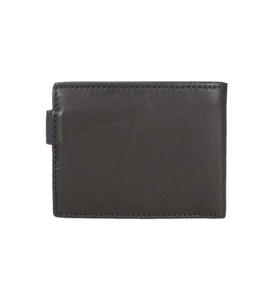 Cartera horizontal Division con cierre de click marino